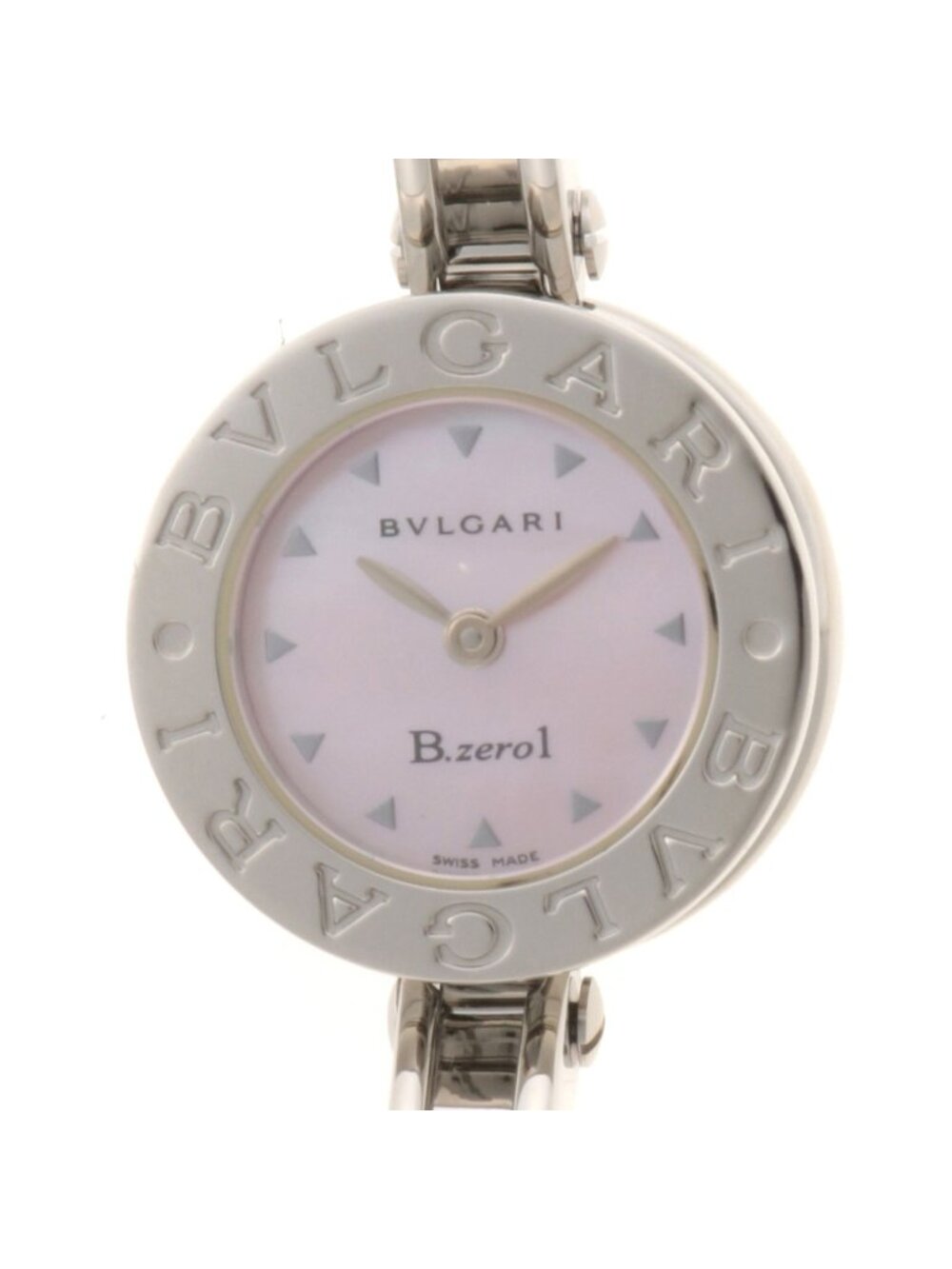 Bvlgari B.zero1 S Watch Stainless Steel Pink Shell Dial Quartz